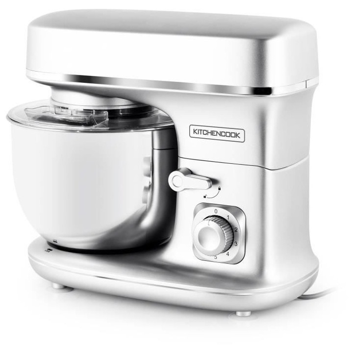 KITCHEN COOK Robot Pétrin Revolve Silver - 1300W - Bol acier inoxydab