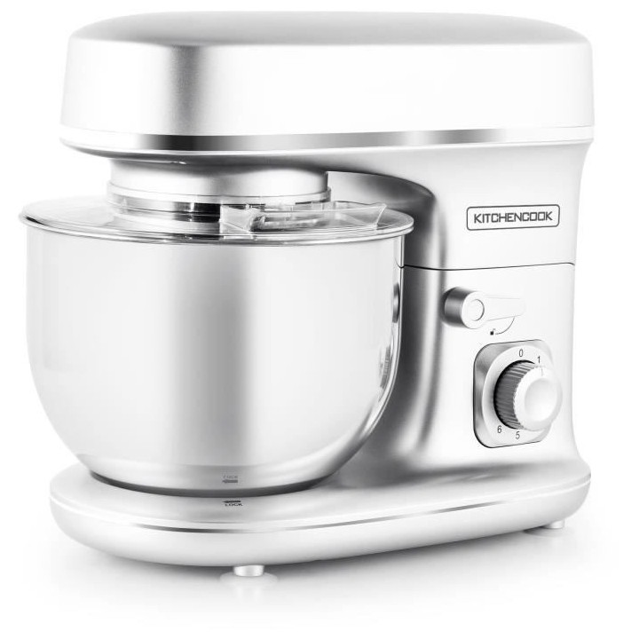 KITCHEN COOK Robot Pétrin Revolve Silver - 1300W - Bol acier inoxydab