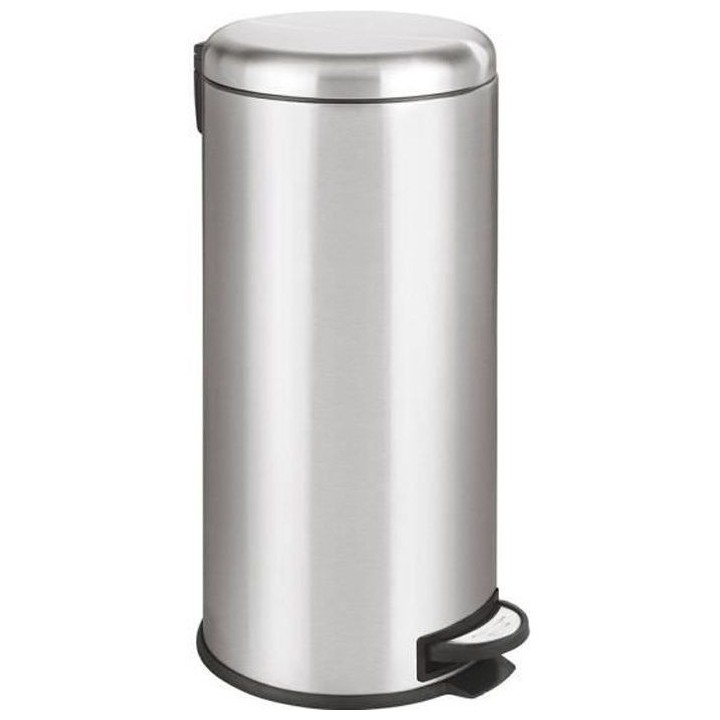 KITCHEN MOVE Poubelle de cuisine a pédale - Inox brossé - 30L - URBA