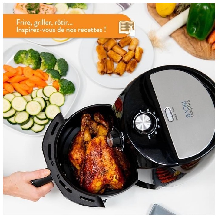 KITCHEN MOVE TORNADO - Friteuse électrique a air Chaud 3.5L - 1400W -