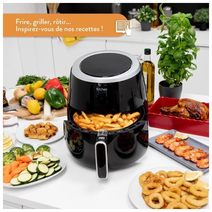 KITCHEN MOVE STORM - Friteuse électrique a air Chaud 6.4L - 2000W - C