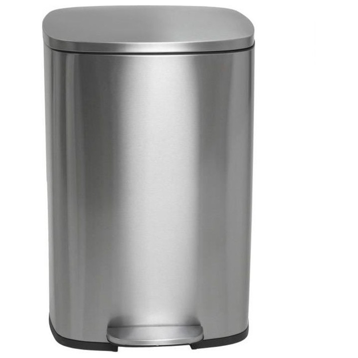 KITCHEN MOVE Poubelle de cuisine a pédale - Inox brossé - 50L - ADMI