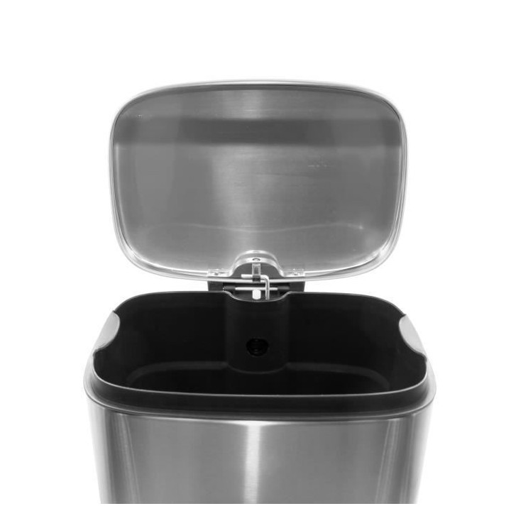 KITCHEN MOVE Poubelle de cuisine a pédale - Inox brossé - 50L - ADMI