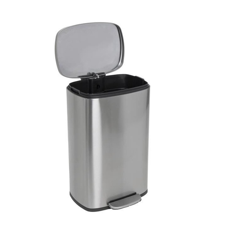 KITCHEN MOVE Poubelle de cuisine a pédale - Inox brossé - 50L - ADMI