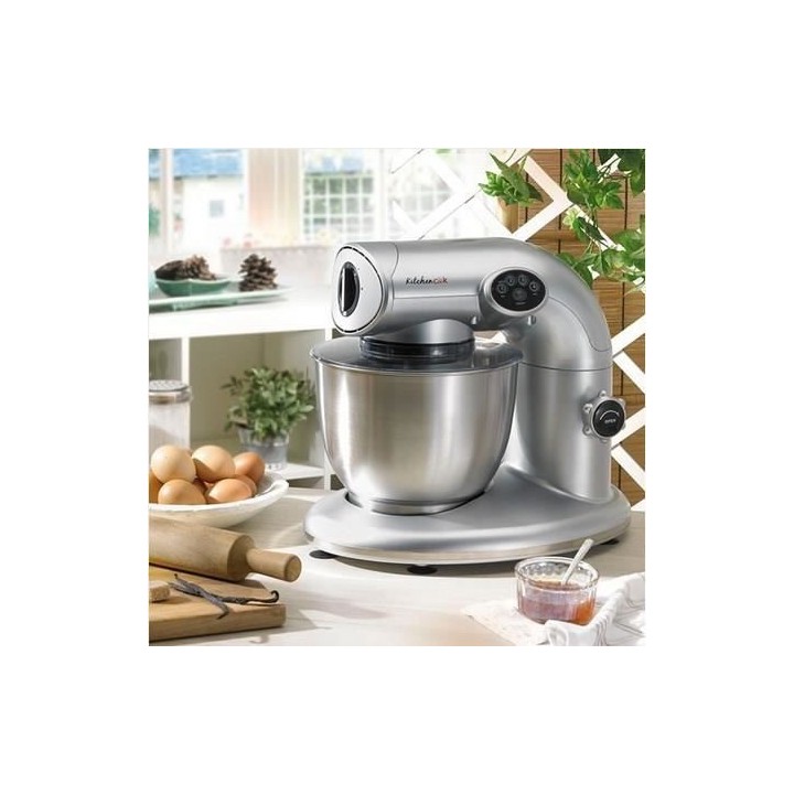 KITCHEN COOK Robot Pétrin AK80 Silver - 1000W - Bol Inox 5L pour 2kg