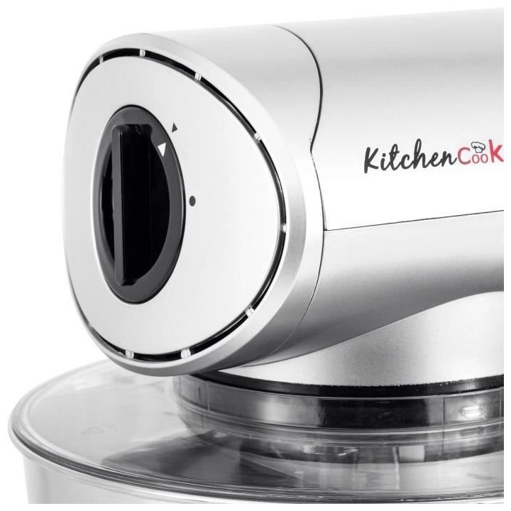KITCHEN COOK Robot Pétrin AK80 Silver - 1000W - Bol Inox 5L pour 2kg