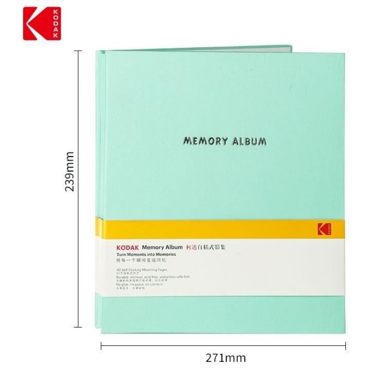KODAK 9891315 - Album Photo de 20 pages adhésives, Format 23,5x27cm,