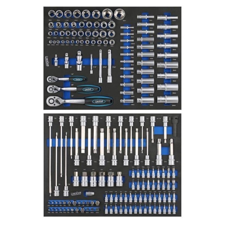 Servante d'atelier PRO 7 tiroirs - 252 Outils - Porte latérale