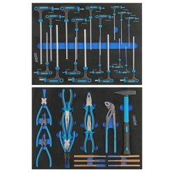 Servante d'atelier PRO 7 tiroirs - 252 Outils - Porte latérale