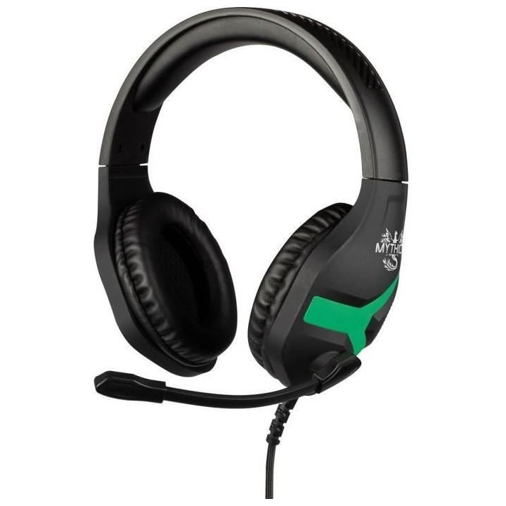 Casque-Micro Gaming - KONIX - Mythics Nemesis - Noir et Vert - Xbox On