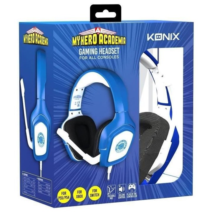 Casque de jeu - Konix - MHA - Bleu