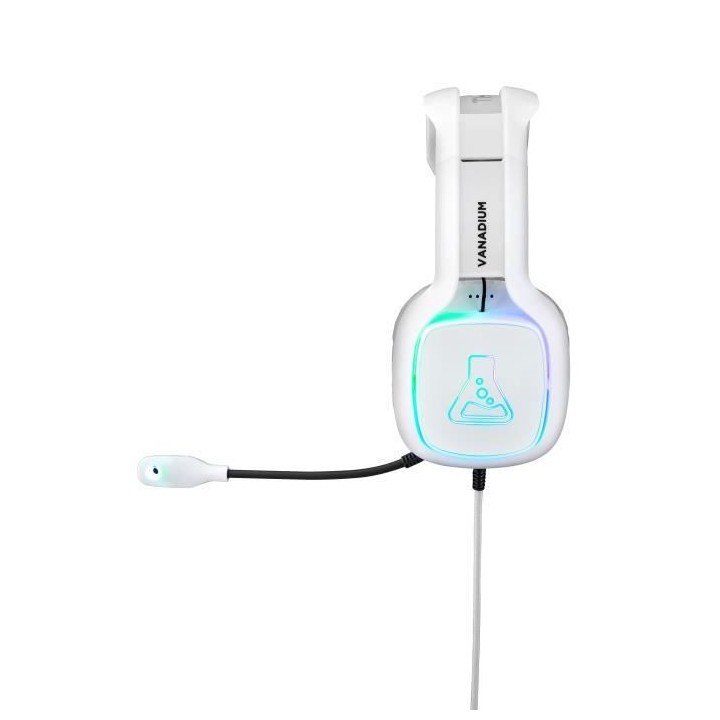 THE G-LAB KORP VANADIUM Casque Gaming RGB BLANC - Compatible PS, PS4,