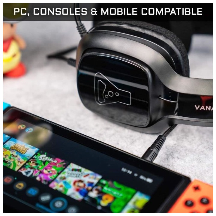 THE G-LAB KORP VANADIUM Casque RGB Gaming NOIR - PC, PlayStation Xbox