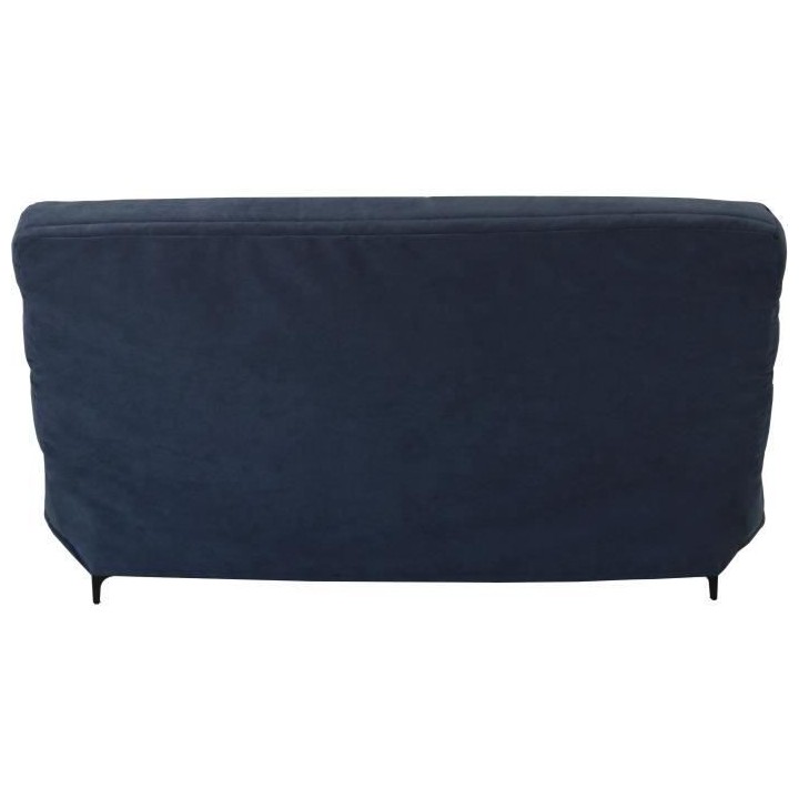 Banquette clic clac 3 places - Tissu bleu - L199 x P96 x 103 cm - KRIS
