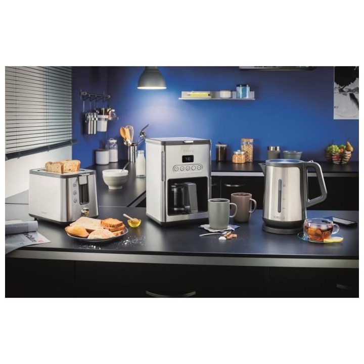 KRUPS KH442D10 Control Line Grille-pain inox, Toaster 2 fentes larges,