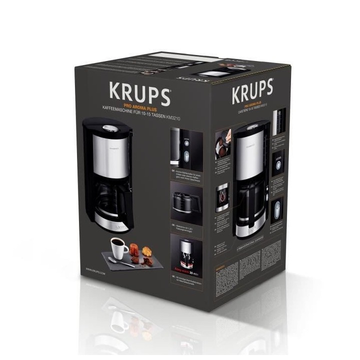 KRUPS KM321010 Pro Aroma Plus Cafetiere filtre électrique, 1,25 L soi