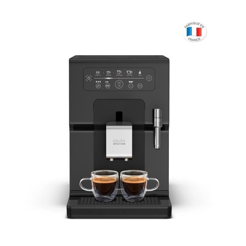 KRUPS YY4371FD Intuition Machine a café expresso, Broyeur a grain, 1450 W, 15 bars, Réservoir 3 L, Température réglable, Noi