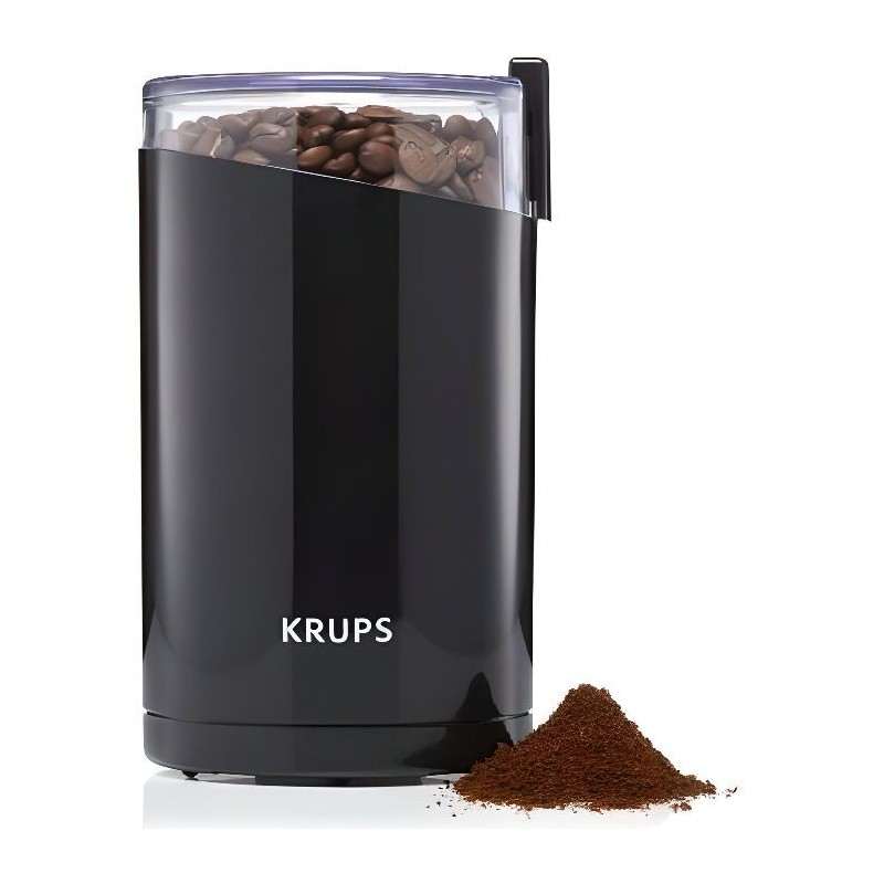 KRUPS F2034210 Fast Touch Moulin a café électrique, Broyeur a grains, Capacité 85 g, Idéal pour moudre du café grain ou aut