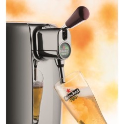 KRUPS YY2931FD Beertender, Machine a biere pression + 2 verres a biere, Tireuse a biere, Pompe a biere, Futs de biere 5 L, Silve