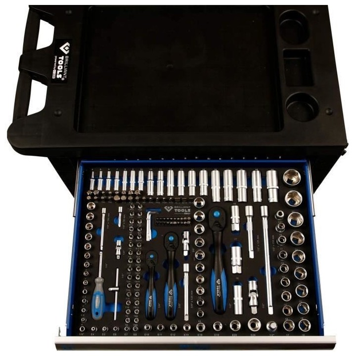 Servante 7 tiroirs avec composition d'outils | 207 pieces - Brilliant