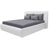 CLOUD Lit adulte - 160 x 200 cm + Coffre de rangement - Simili blanc -Sommier a lattes inclus