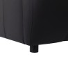 CLOUD Lit adulte 160x200 cm + Coffre de rangement - Simili noir - Sommier inclus