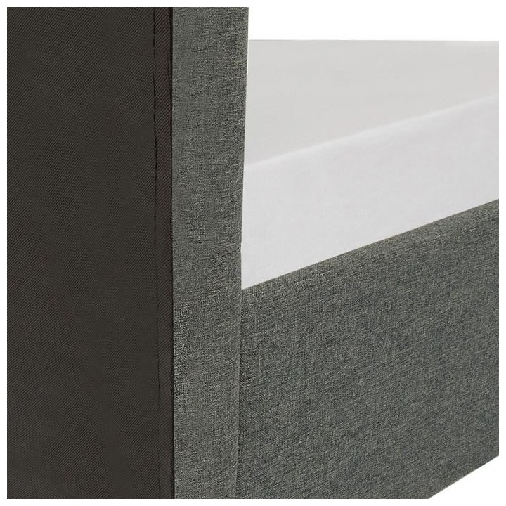 DREW Lit adulte 160x200 cm + Banc coffre de rangement - Tissu imitatio