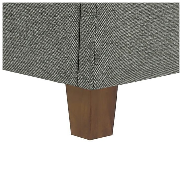 DREW Lit adulte 160x200 cm + Banc coffre de rangement - Tissu imitatio