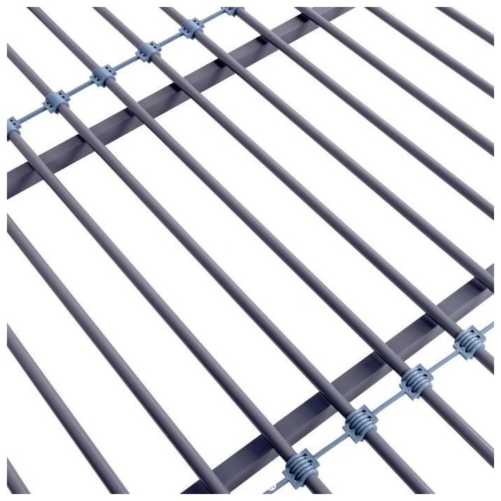 Lits superposés en métal - Dark Grey - Sommiers inclus - 2 x 140 x 1