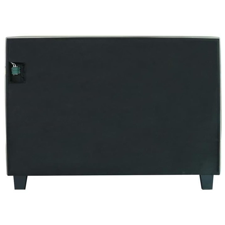 Lit adulte contemporain EDOUARD - 140 x 190 cm - Simili Taupe - System