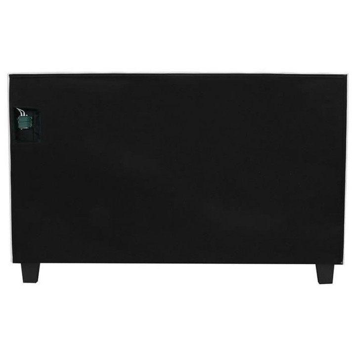 Lit adulte contemporain EDOUARD - 140 x 190 cm - Simili Blanc - System