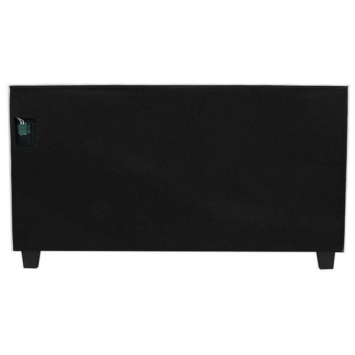 Lit adulte contemporain EDOUARD - 160 x 200 cm - Simili - Blanc - Syst