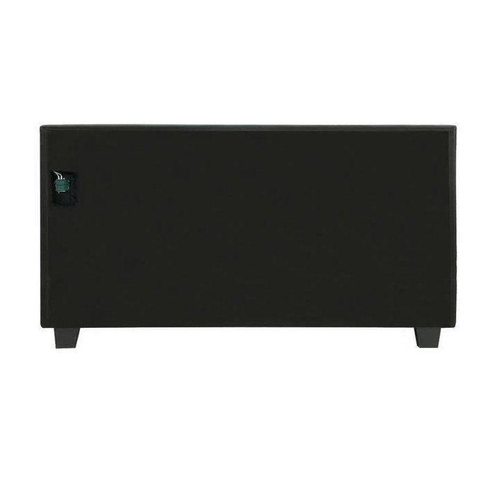 Lit adulte contemporain EDOUARD - 180 x 200 cm - Simili Noir - Systeme