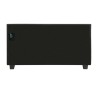 Lit adulte contemporain EDOUARD - 180 x 200 cm - Simili Noir - Systeme d'éclairage LED - Sommier inclus