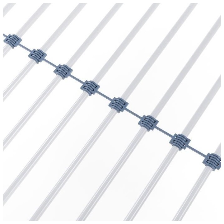 Lit surélevé enfant JULY - 90 x 190 cm - Métal - Gris clair - Sommi