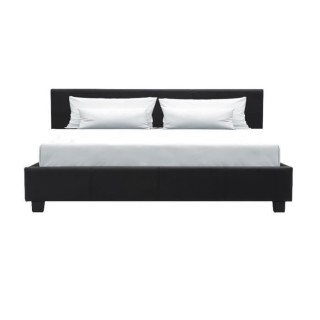 KANSAS PU bed with wooden slats, without gas lift, low headboard heigh