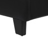 KANSAS Lit adulte 160x200 cm - Simili noir - Sommier inclus