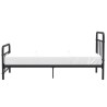 AARON Lit enfant 90 x 190 cm en métal - Noir - Sommier inclus