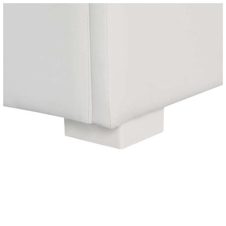MILES Lit coffre adulte contemporain 140 x 190 cm Tete de lit capitonn