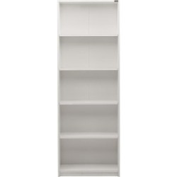 Bibliotheque avec étageres - 4 tablettes - blanc - L 58xP 23xH 170 cm