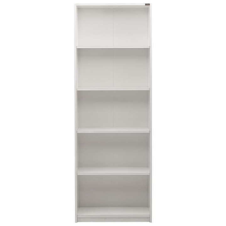 Bibliotheque avec étageres - 4 tablettes - blanc - L 58xP 23xH 170 cm