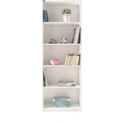 Bibliotheque avec étageres - 4 tablettes - blanc - L 58xP 23xH 170 cm