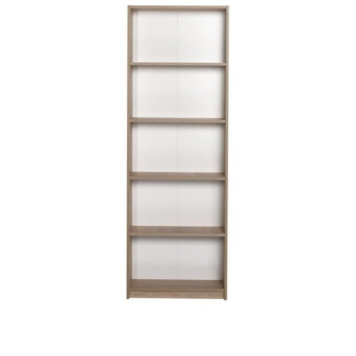 Bibliotheque avec étageres - 4 tablettes - chene - L 58xP 23xH 170 cm