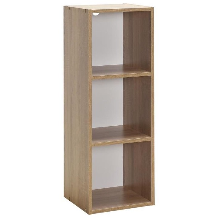 Meuble de rangement MIXCLUB 3 cases - Décor chene - L 31,4x P 30 x H