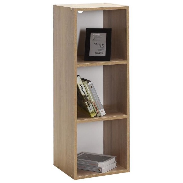 Meuble de rangement MIXCLUB 3 cases - Décor chene - L 31,4x P 30 x H