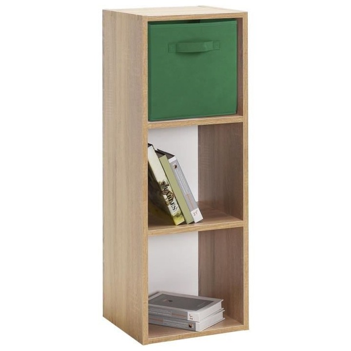 Meuble de rangement MIXCLUB 3 cases - Décor chene - L 31,4x P 30 x H
