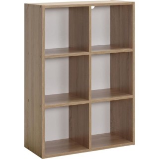 Meuble de rangement MIXCLUB 6 cases - Décor chene - L 61,2 x P 30 x H