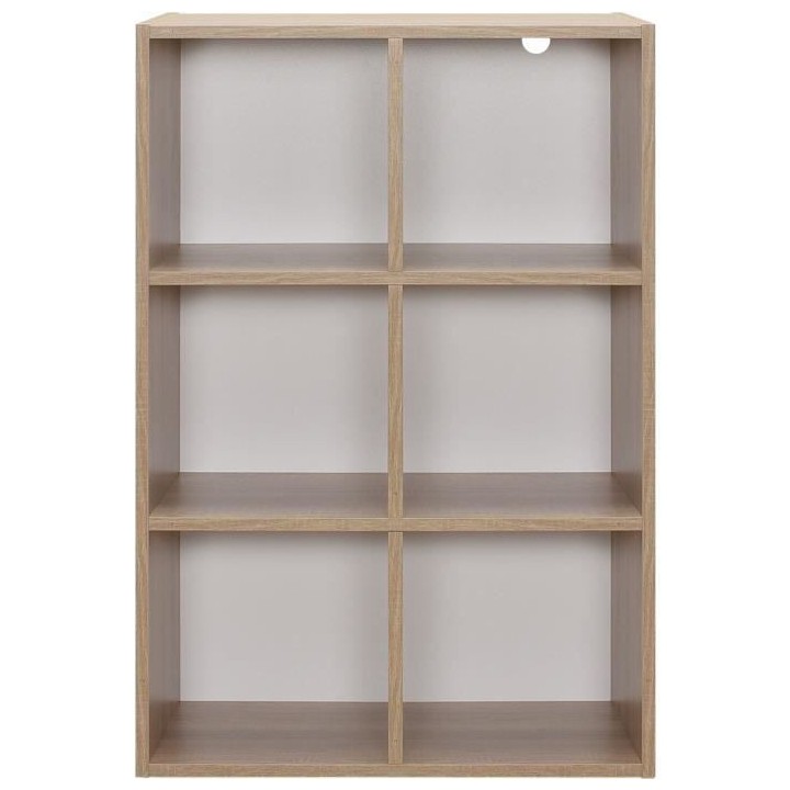 Meuble de rangement MIXCLUB 6 cases - Décor chene - L 61,2 x P 30 x H