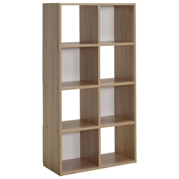Meuble de rangement MIXCLUB 8 cases - Décor chene- L 61,2 x P 30 x H