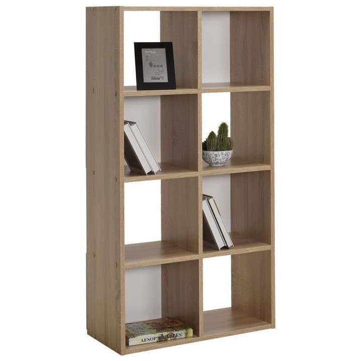Meuble de rangement MIXCLUB 8 cases - Décor chene- L 61,2 x P 30 x H